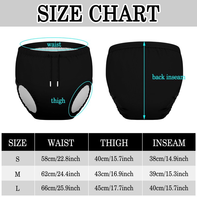 Glitopper 2 Pcs Reusable Adult Swim Diapers Special Needs Cloth