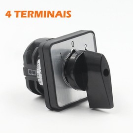 tooloflife Changeover Switch with 3 Positions 4 Terminals Universal Rotary Cam 10 A 220 V for Switch Replacement Generator Transfer Switch