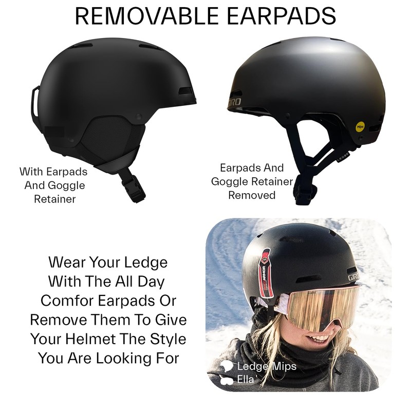 Giro Ledge FS MIPS Snow Helmet - Matte White -