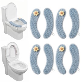 Muimurex Padded Toilet Seat Warmer Cushion Washable(Blue)