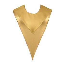 Endea Graduation Premium Adult V Stole Solid Color Unisex (Antique Gold)