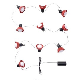 IKEA New IKEA SOMMARLANKE Led String Light with 10 Bulbs Red Retro, Battery Operated