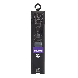 TAJIMA Utility Knives & Blades - 10-Pack (Heavy-Duty) 1" Razar Black Box Cutter Snap Blades with Premium Tempered Steel & Safety Blade Dispenser - CB65RBC