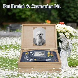 VDKO Pet Burial，Eco Friendly Pet Body Bag，Pet Burial Box for Every Breed Size， Pet Casket for Burial and Cremation (S)
