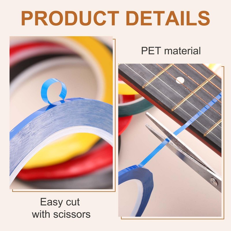 MECCANIXITY 216 ft 2 Rolls Violin Fingerboard Tapes 3mm Light
