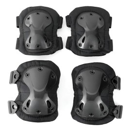 Rodilleras Y Coderas Tcticas Set4 Pz,militares Moto Airsoft                                                                                           