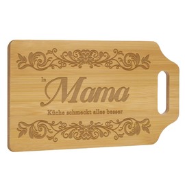 Geschenke Mama, Muttertagsgeschenke für Mutti, Geburtstagsgeschenke für Mama - Holzschneidebrett mit Eingraviertem Text, Das Beste Mama-Geschenk der Welt