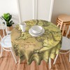 Teery-YY Middle Earth Map Pattern Round Tablecloth 60 inches Resistant