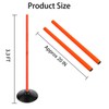 ASENVER Orange Soccer Agility Poles Set Detachable Sports Trainning Speed
