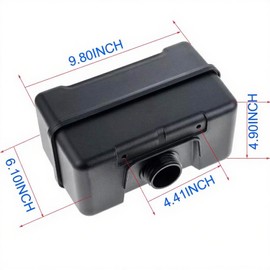 Risforth 4 Quart 691993 Plastic Fuel Gas Tank with Shut Off Valve and Cap Compatible for Briggs & Stratton 493337 490572 490579 fits Troy Bilt 191864MA 1918646 192402 192412 192432 Lawn Garden Engines