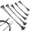 50 PCS Fishing Wire Leaders, 5 Size 10/15/20/25/30cm Fish Line