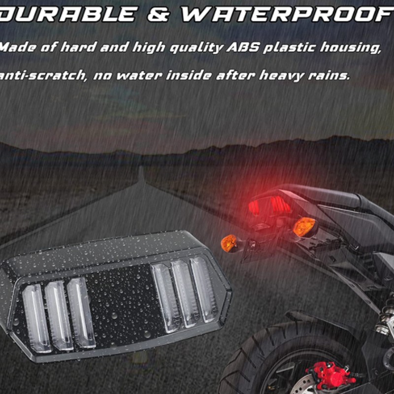 LED Motorcycle Taillight Turn Brake Driving Signal Lamp 42W for