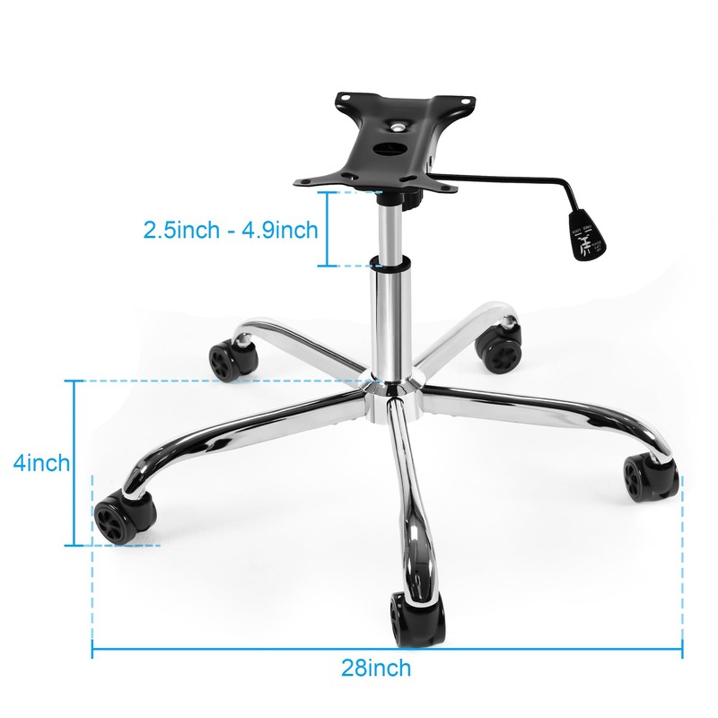 Frassie Office Gaming Chair Metal Base Replacement with Bottom Plate