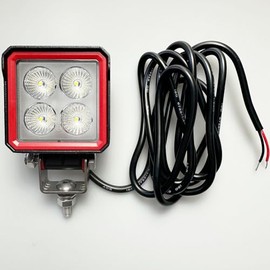 1 x Work Light LED 12 V 24 V 4 LEDs 12 W with 2 Metres Cable Floodlight Waterproof for All Types