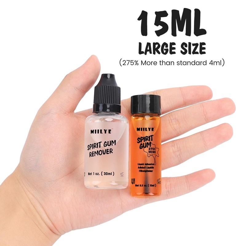 MIILYE Spirit Gum Adhesive and Remover – 15ml Professional Cosmetic