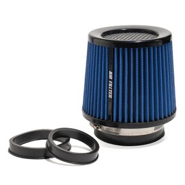 3" 3.5" 4" Inlet Cone Air Filter 76mm 89mm 102mm Car Replacement High Flow Performance Cold Air Intake (Blue)