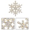 JNAWA 2Pieces Snowflake Brooch Christmas Crystal Brooch Bridal Brooch Pins