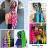 Blue Pre Stretched Braiding Hair with Tinsel 30 Inch Box