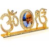 GURU JI Swaroop Brass Stonework Idol with Golden Studded Om