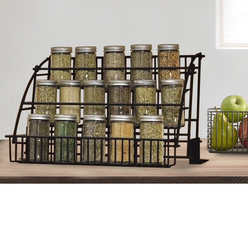 3 Tier Layer Storage Pull Down Basket Spice Rack Cabinet