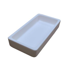 OTOOLWORLD 99.3% Alumina Crucible Al2O3 Aluminum Oxide Crucible Assay Crucible for Lab Laboratory (120x60x20MM)