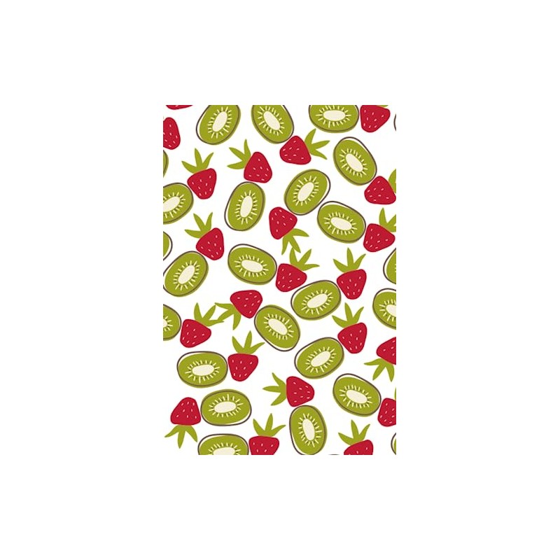 Strawberry Kiwi Blank Lined Notebook