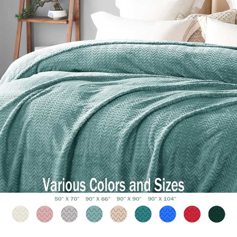 Exclusivo Mezcla Large Flannel Fleece Throw Blanket, 127x178 CM Sofa