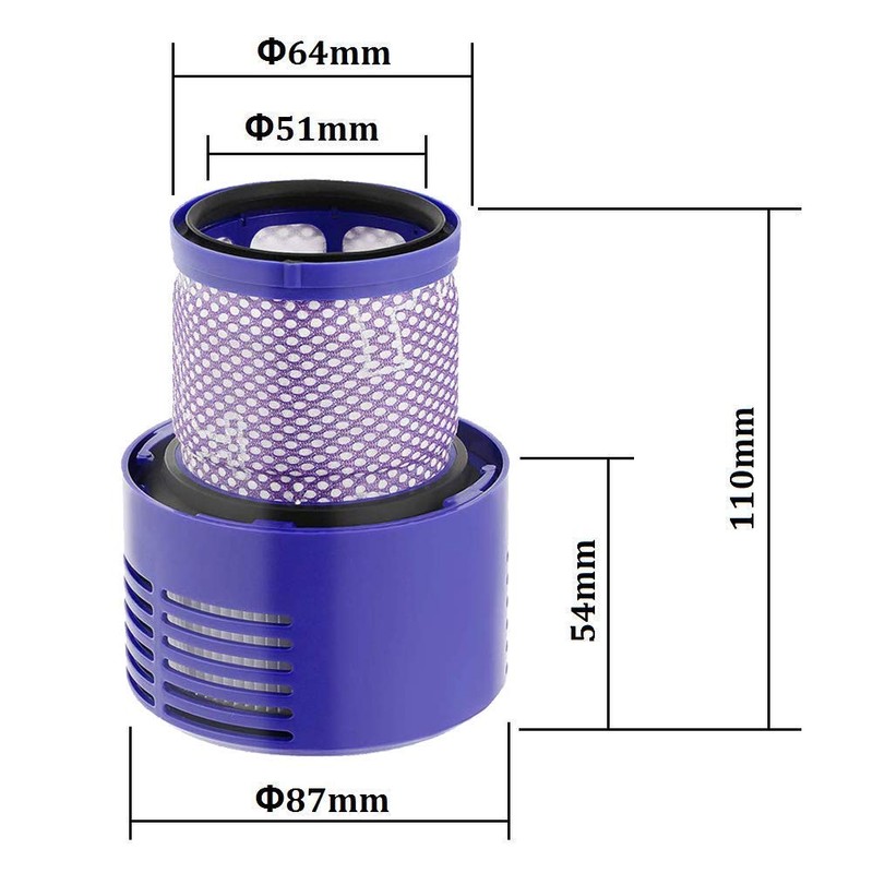 2 Pack Filters Replacement for Dyson V10 Cyclone Series, Absolute,