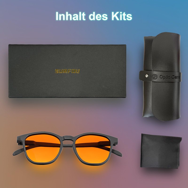SURFOU Blue Light Filter Glasses for Men and Women, Blue
