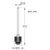WAVEWO Stainless Steel Toilet Brush Set - 3 x Interchangeable