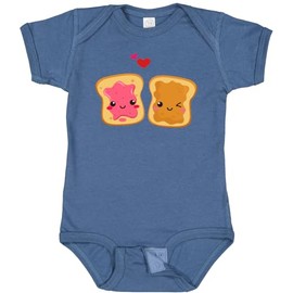 inktastic Peanut Butter and Jelly Baby Bodysuit Newborn Indigo 45a1a