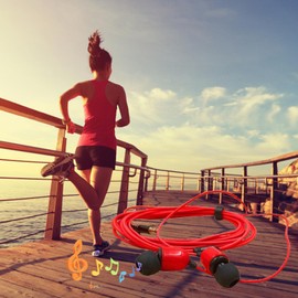 Ear Buds with Long Wired Cord | Wired in Ear Headphones with Microphone - Blocking Bass Ear Buds Headphones Corded for Long-Distance Usage for Computer and