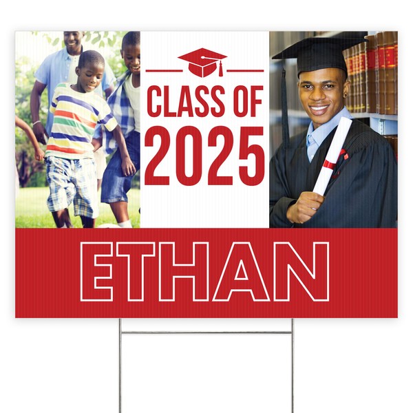 Let's Make Memories Personalized Graduation Yard Sign - Graduation Party