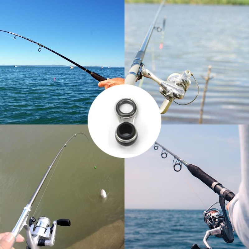 YFFSFDC Rod Guide, Fishing Rod Guide, Stainless Steel, Set of