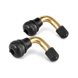 TISCH PVR60 Motorcycle Tyre Valve 2x 90° Angled Brass Valve Stem Tubeless - For Easy Inflation & Secure Tyre Pressure Retention on Rims