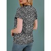 EVALESS Womens Elegant Polka Dot Tops Crewneck Short Sleeve T