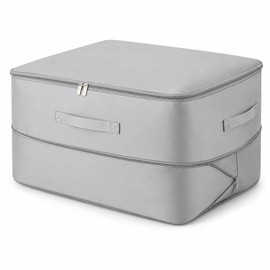Large Gray Compression Storage Bag for Clothes & Bedding – Space-Saving Foldable Organizer for Closets and Moving