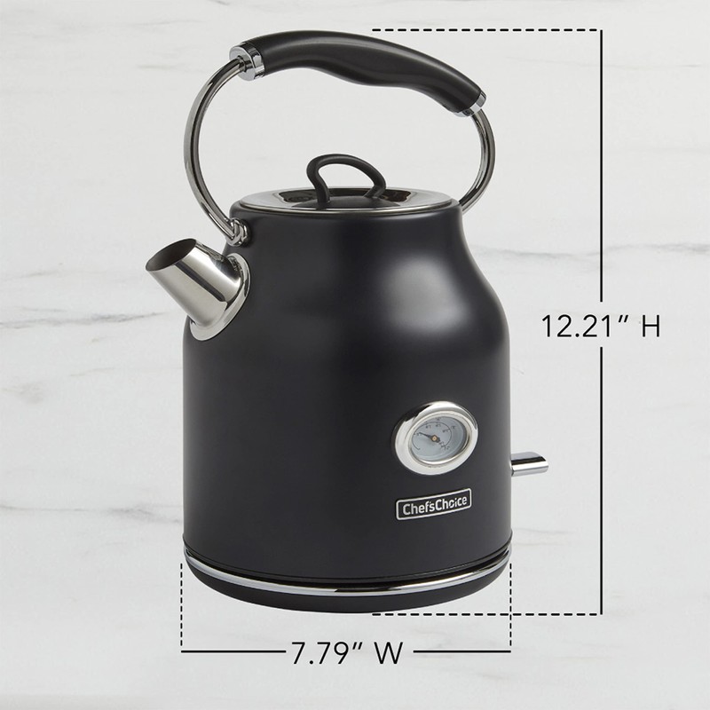 Chef'sChoice Electric Kettle Gourmezza Stainless Steel 1500 Watts with Auto-Shutoff