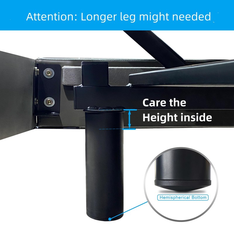 4 Inch Metal Legs Replacement for Adjustable Bed Base Frame