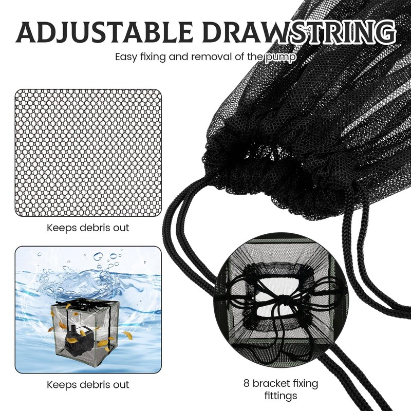 HSHGZSR Solid Pump Mesh Box, Pond Pump Filter Bag, Protective