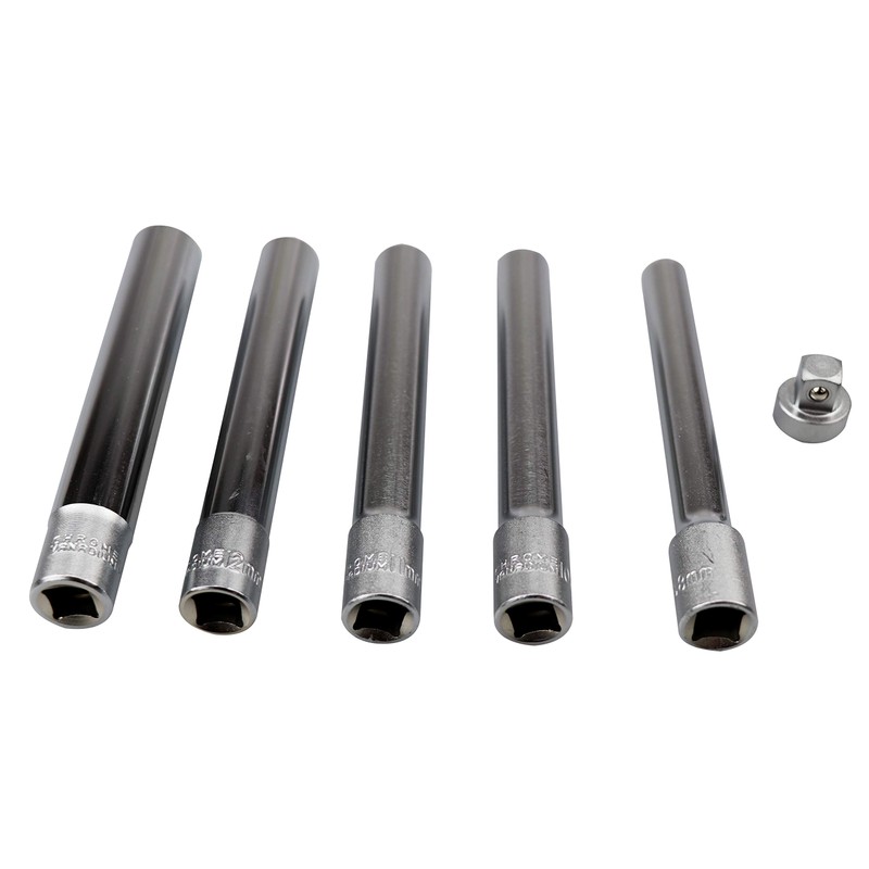 Kauplus 6PCS 3/8-Inch Drive Deep Metric Socket Set 6PT 8-10-11-12-14MM