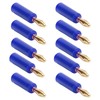 10PCS Banana Plugs 4mm Audio Jack Connector Solderless Six Blade