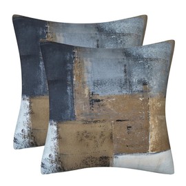 kekohoven Abstract Art Throw Pillow Covers 20 x 20 Set of 2, Modern Decoration for Bedroom Sofa Living Room,Brown Blue