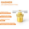 GASHER 4PCS Brass 1/4" NPT Male Wing Style Air Compressor