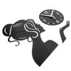 ABOOFAN Acrylic Girl Shape Wall Clock Modern Frameless Sticker Design