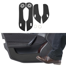 X AUTOHAUX Leather Car Door Anti Kick Pad Sticker for Honda Accord 8th Generation 2008-2013 Door Side Edge Guard Protector Interior Accessories Black 1 Set