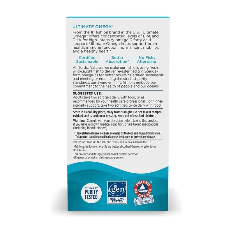 Nordic Naturals Ultimate Omega 1280 Mg Con 100 Softgels Sabor