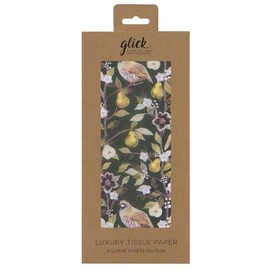 Partridge in A PEAR Tree Christmas Glick 4 Sheets Tissue Wrapping Paper 50 x 75 cm
