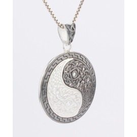 Jewelry Trends Yin Yang Celtic Knot Sterling Silver Pendant Necklace Courtney Davis Art