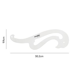KEARING French Curve Ruler Template, Geometric Drawing Ruler, Flexible Plastic Drafting Measuring Tool, Drawing Template for Sewing, Quilting, Crafting Projects